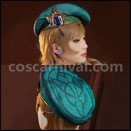Genshin Impact Lisa Minci Cosplay Costume coscarnival - Material Texture
