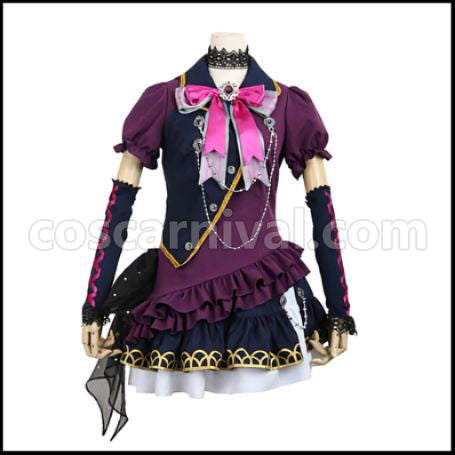 BanG Dream! Udagawa Ako BLACK SHOUT Cosplay Costume coscarnival - Front View