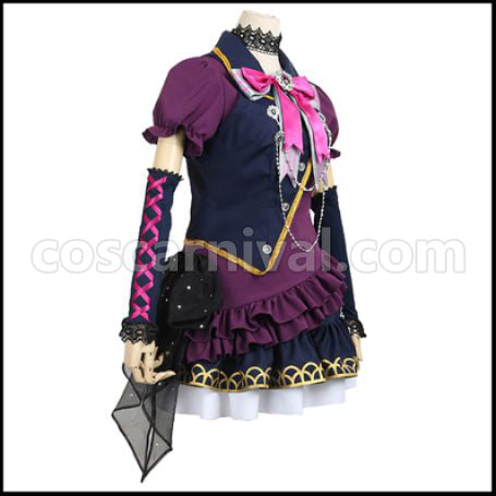 BanG Dream! Udagawa Ako BLACK SHOUT Cosplay Costume coscarnival - Back View