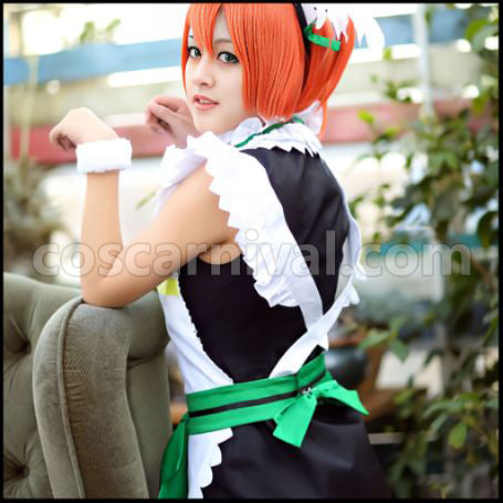 Love Live! Maid Mogu Mogu Love in Approach! Rin Hoshizora Cosplay Costume coscarnival - Side Profile