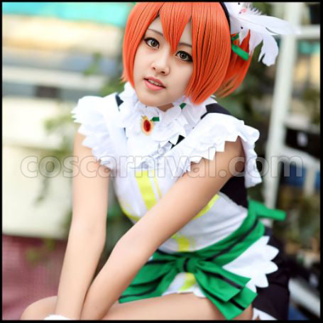 Love Live! Maid Mogu Mogu Love in Approach! Rin Hoshizora Cosplay Costume coscarnival - Detail Close-up