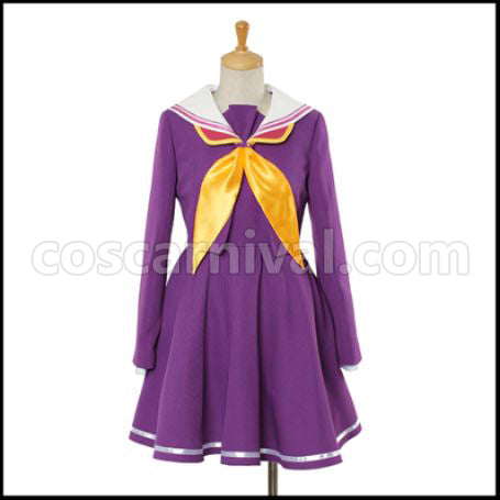 No Game No Life Shiro Cosplay Costume coscarnival - Front View