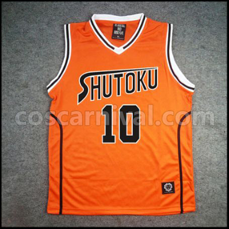Kuroko's Basketball Shutoku High School Kazunari Takao No. 10 Cosplay Costume coscarnival - Front View