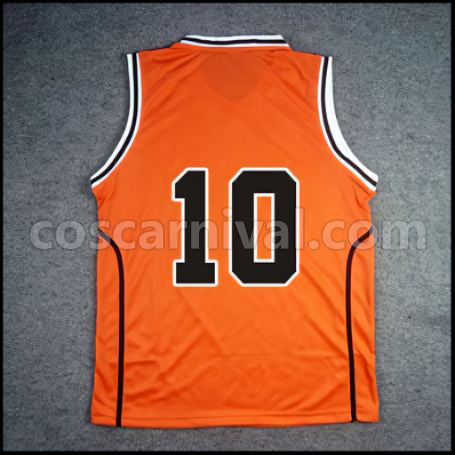 Kuroko's Basketball Shutoku High School Kazunari Takao No. 10 Cosplay Costume coscarnival - Back View
