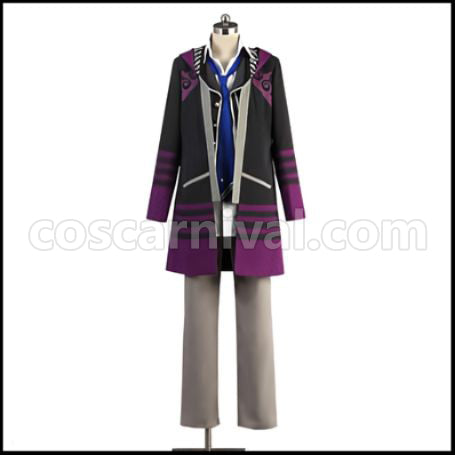Kamigami no Asobi Loki Laevatein God of Fire Coat Cosplay Costume coscarnival - Front View