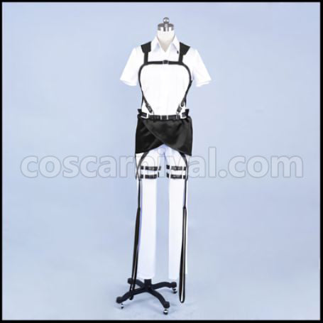 Attack on Titan Scout Regiment Mikasa Ackerman Cosplay Costume Ver2 coscarnival - Detail Close-up