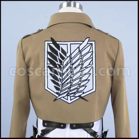Attack on Titan Scout Regiment Mikasa Ackerman Cosplay Costume Ver2 coscarnival - Hem Detail