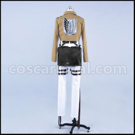 Attack on Titan Scout Regiment Mikasa Ackerman Cosplay Costume Ver2 coscarnival - Material Texture