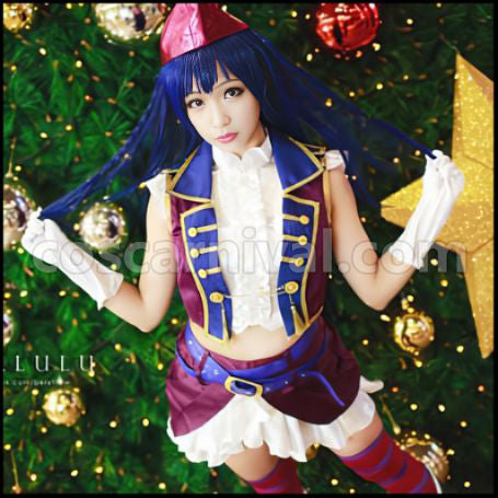 Love Live! Season 2 Insert Song Single 2 Love wing bell Dancing stars on me Umi Sonoda Cosplay Costume coscarnival - Front View