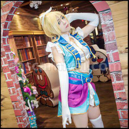 Love Live! Season 2 Insert Song Single 2 Love wing bell Dancing stars on me Eri Ayase Cosplay Costume coscarnival - Side Profile