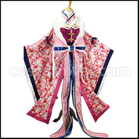 Love Live! SR New Year's Dress Edition Awakening After Nico Yazawa Cosplay Costume coscarnival - Front View