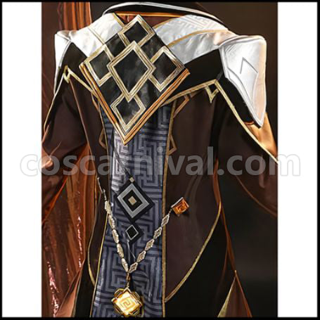 Genshin Impact Zhongli Cosplay Costume coscarnival - Side Profile