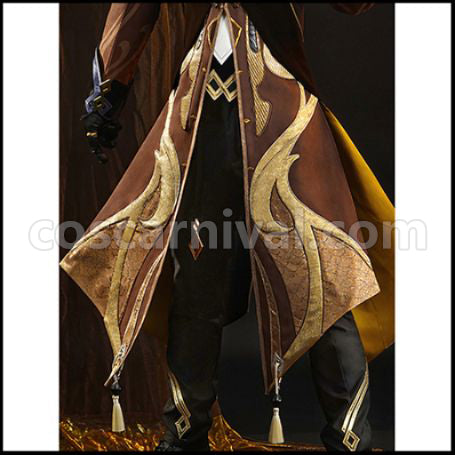 Genshin Impact Zhongli Cosplay Costume coscarnival - Detail Close-up
