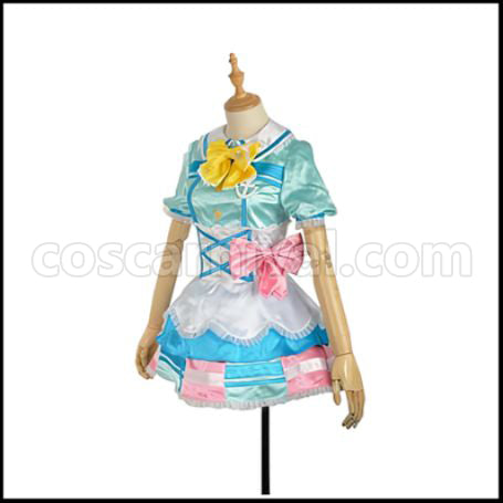 Love Live! Sunshine!! Aqours Kimi no Kokoro wa Kagayaiteru Kai? Chika Takami Ver2 Cosplay Costume coscarnival - Back View