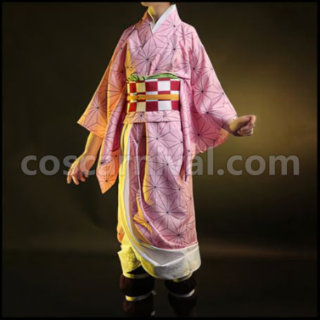 Demon Slayer: Kimetsu no Yaiba Anime Deluxe Edition Nezuko Kamado Cosplay Costume coscarnival - Side Profile