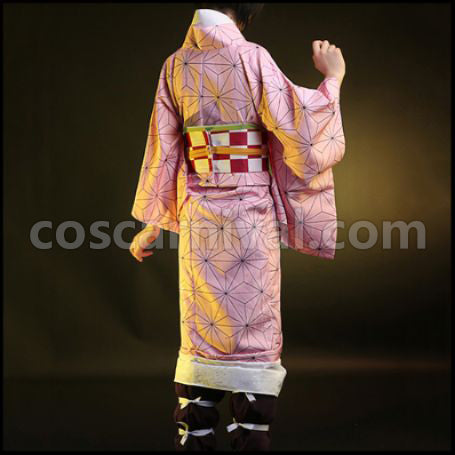 Demon Slayer: Kimetsu no Yaiba Anime Deluxe Edition Nezuko Kamado Cosplay Costume coscarnival - Detail Close-up
