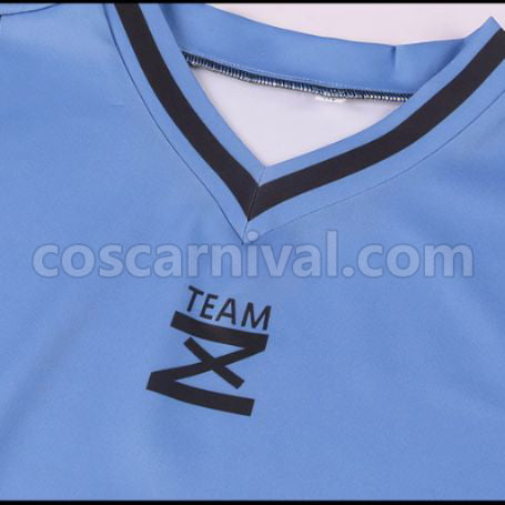 Blue Lock Kiyosei Higaraku Chigiri Hyoma Blue Sports Wear Cosplay Costume coscarnival - Hem Detail