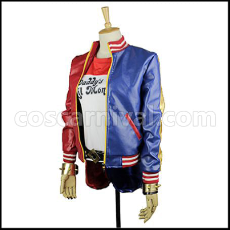 Suicide Squad Harley Quinn Cosplay Costume coscarnival - Back View