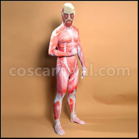 Attack on Titan Colossal Titan Full Body Tights Cosplay Costume coscarnival - Front View