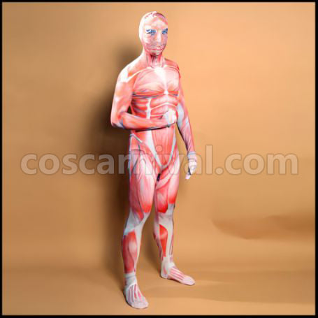 Attack on Titan Colossal Titan Full Body Tights Cosplay Costume coscarnival - Back View