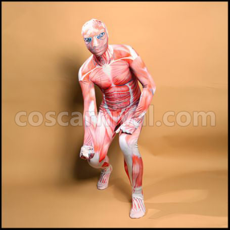 Attack on Titan Colossal Titan Full Body Tights Cosplay Costume coscarnival - Side Profile