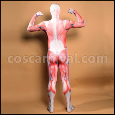 Attack on Titan Colossal Titan Full Body Tights Cosplay Costume coscarnival - Detail Close-up