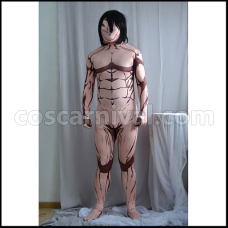 Attack on Titan Eren Yeager Titan Form Lycra Spandex Full Body Suit coscarnival - Front View