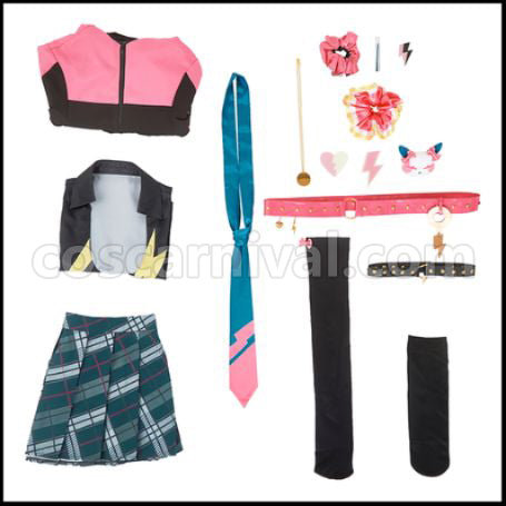 Nijisanji VTuber Meloco Kyoran Tiger Princess Cosplay Costume coscarnival - Material Texture