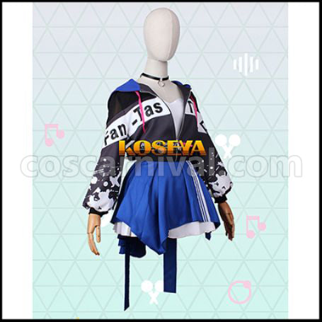 Hatsune Miku: Colorful Stage! Miku Cosplay Costume coscarnival - Back View