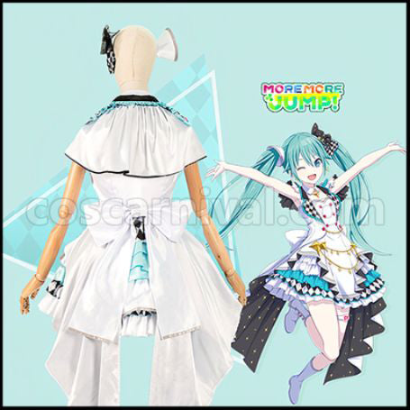 [Hatsune Miku: Colorful Stage! Wig] Hatsune Miku: Colorful Stage! MORE MORE JUMP Hatsune Miku Cosplay Costume coscarnival - Detail Close-up