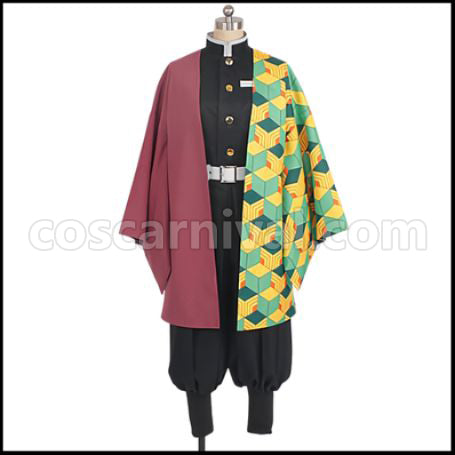 Demon Slayer: Kimetsu no Yaiba Giyuu Tomioka Cosplay Costume coscarnival - Front View