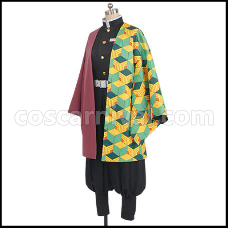 Demon Slayer: Kimetsu no Yaiba Giyuu Tomioka Cosplay Costume coscarnival - Side Profile