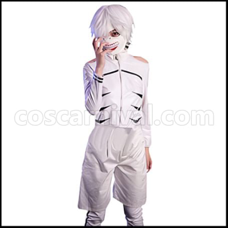 Tokyo Ghoul White Kaneki Ken Kaneki / Kaneki / Centipede Cosplay Costume Coscarnival - Side Profile
