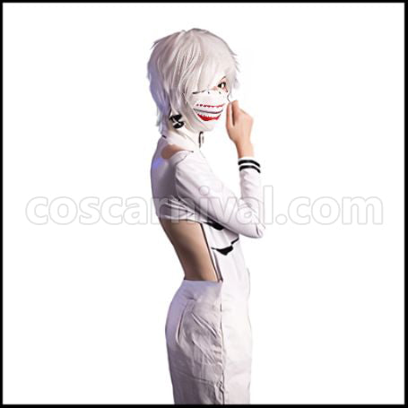 Tokyo Ghoul White Kaneki Ken Kaneki / Kaneki / Centipede Cosplay Costume Coscarnival - Detail Close-up