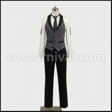 Black Butler II Sebastian Tailcoat Cosplay Costume coscarnival - Detail Close-up