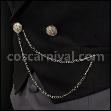 Black Butler II Sebastian Tailcoat Cosplay Costume coscarnival - Color and Pattern