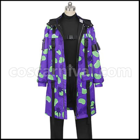 Twisted Wonderland Twisted-Wonderland Jamil Viper Beans Camo Cosplay Costume coscarnival - Front View