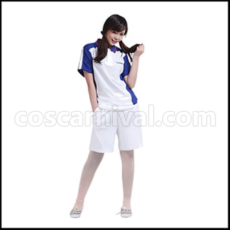The Prince of Tennis Seishun Academy Middle School Echizen Ryoma Tennis Wear Summer Clothes Cosplay Costume coscarnival - Front View