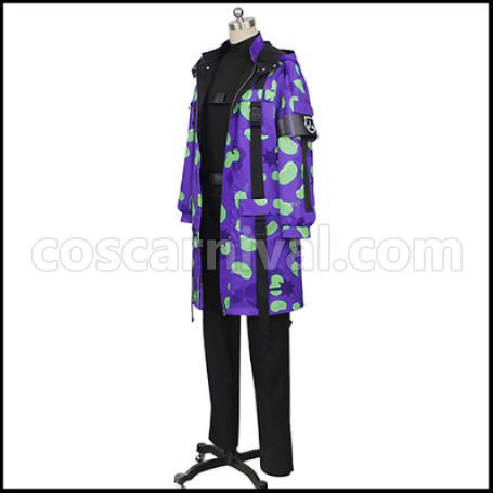 Twisted Wonderland Twisted-Wonderland Jamil Viper Beans Camo Cosplay Costume coscarnival - Side Profile