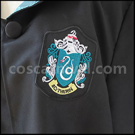 Harry Potter Series Slytherin Dormitory Cloak Cosplay Costume coscarnival - Side Profile