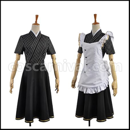 Love Live! SR Cafe Maid Edition Pre-Awakening Nozomi Tojo Cosplay Costume coscarnival - Back View