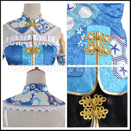 Love Live! SR August China Dress Edition After Awakening Eri Ayase Cosplay Costume coscarnival - Side Profile
