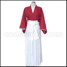 Rurouni Kenshin Meiji Swordsman Romantic Story Kenshin Himura Red Outfit Cosplay Costume coscarnival - Front View