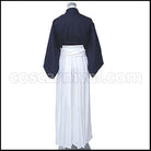 Rurouni Kenshin Meiji Swordsman Romantic Story Kenshin Himura Blue Outfit Cosplay Costume coscarnival - Back View