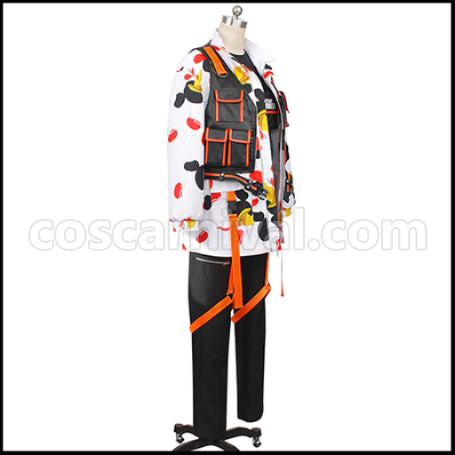 Twisted Wonderland Twisted-Wonderland Floyd Leech Beans Camo Cosplay Costume coscarnival - Back View