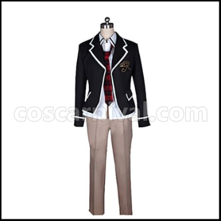 Trinity Seven: 7-nin no Masho Tsukai Arata Kasuga Uniform Cosplay Costume coscarnival - Front View