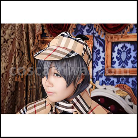 Black Butler Book of Murder Ciel Phantomhive Detective Outfit Cosplay Costume coscarnival - Side Profile