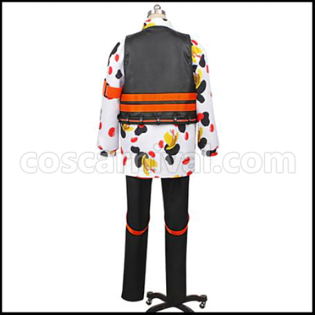 Twisted Wonderland Twisted-Wonderland Floyd Leech Beans Camo Cosplay Costume coscarnival - Detail Close-up