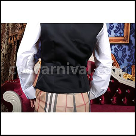 Black Butler Book of Murder Finnian Detective Outfit Cosplay Costume coscarnival - Side Profile