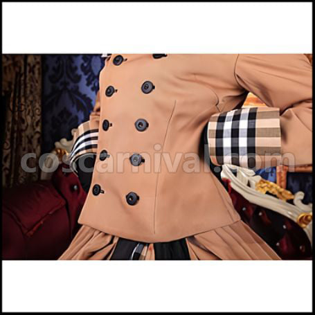 Black Butler Book of Murder Mey Rin Detective Outfit Cosplay Costume coscarnival - Hem Detail